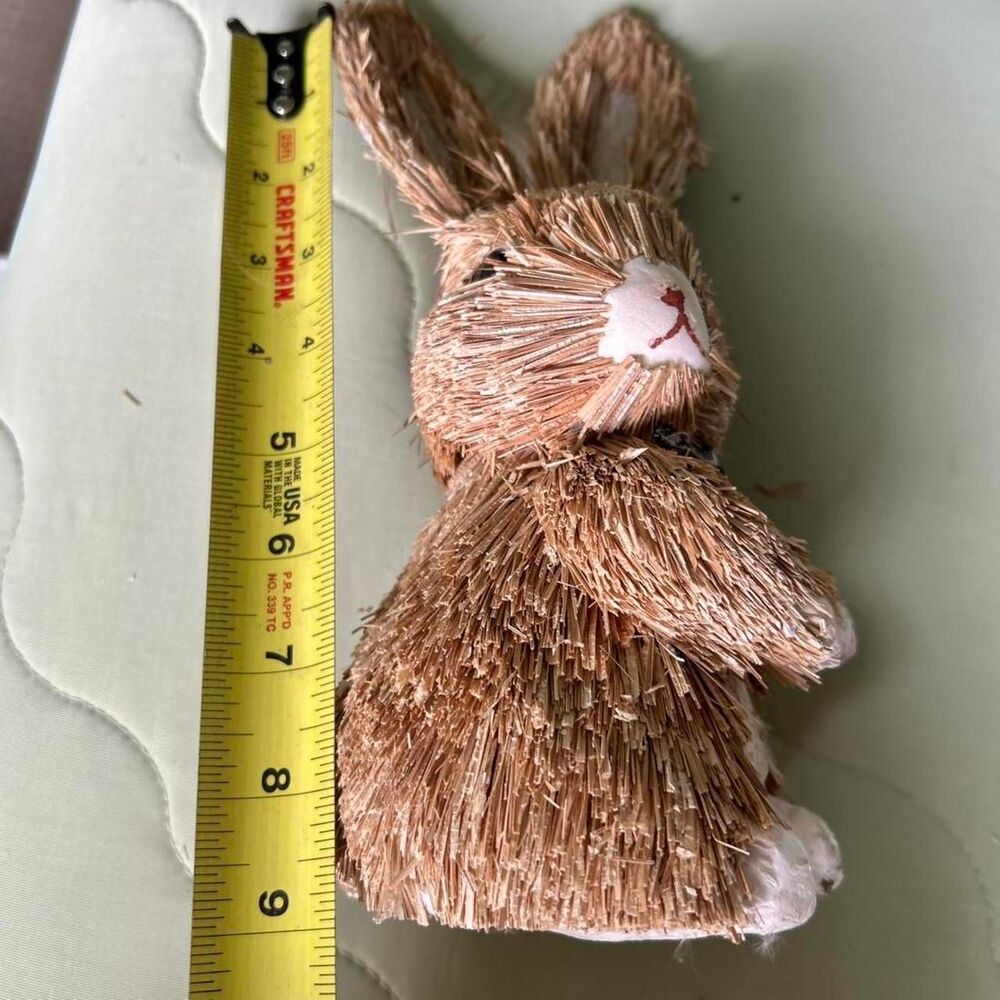Cottagecore Farm Brown + White Bunny Rabbit Standing Home Decor Accent Display - Picture 8 of 8